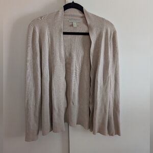Dana Buchman Tan Beige Neutral Cardigan Size Medium